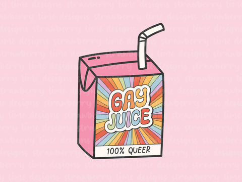 Gay Juice Die Cut Sticker