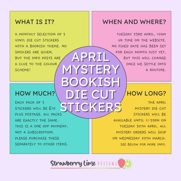 April Mystery Bookish Die Cut Sticker Bundle