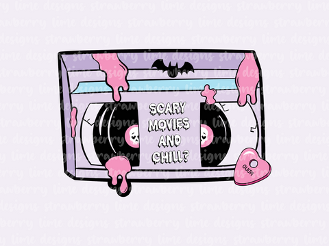 Scary Movies And Chill Die Cut Sticker