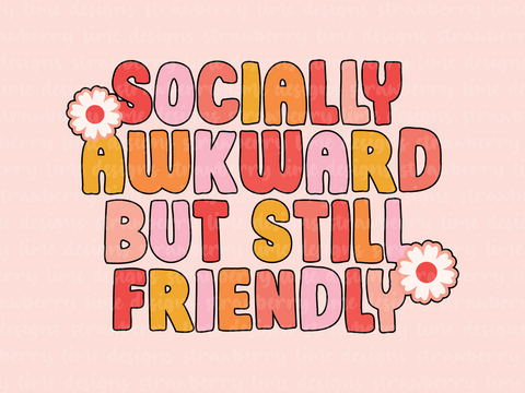 Socially Awkward Die Cut Sticker