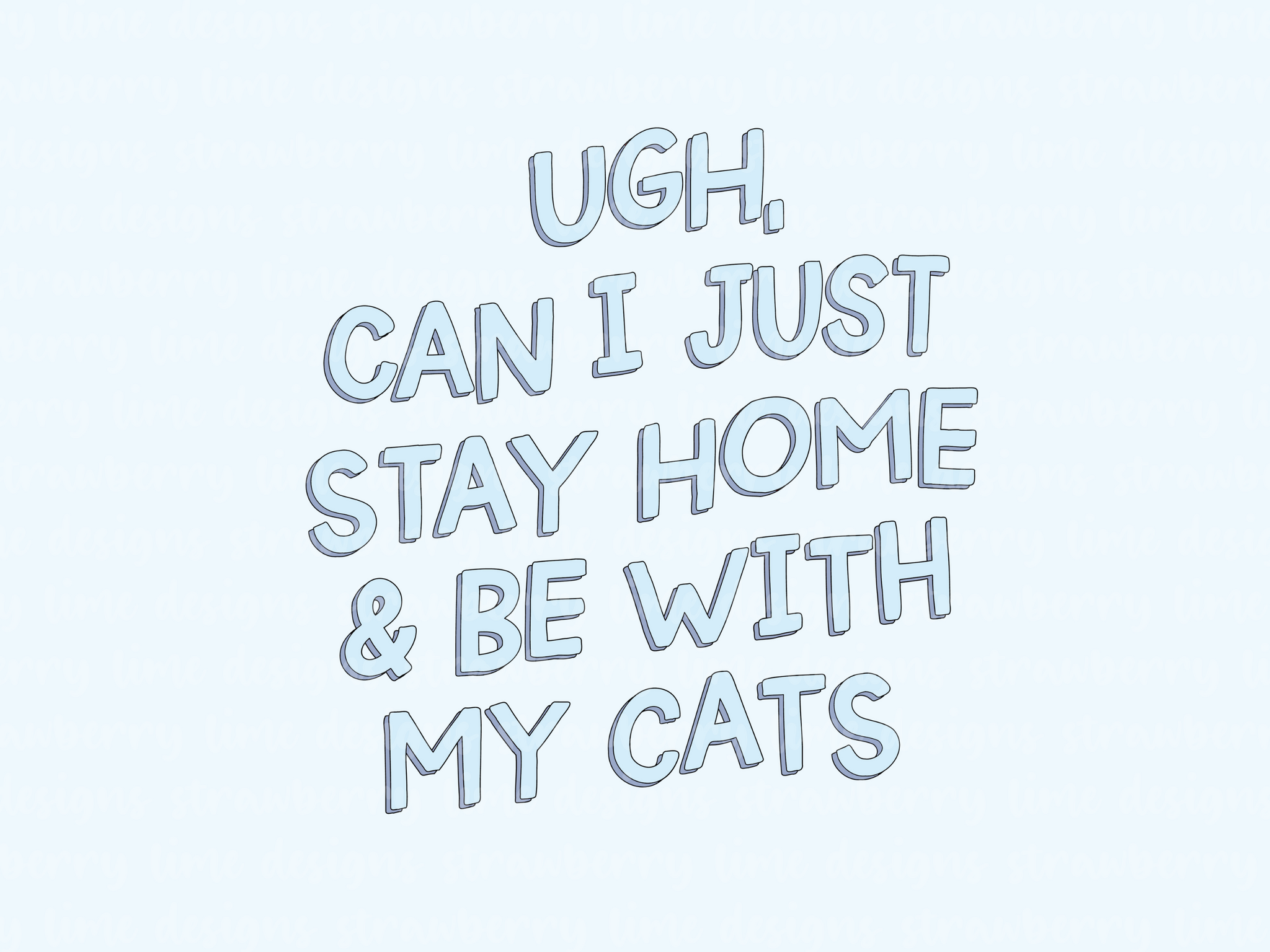 Stay Home With My Cats Die Cut Sticker