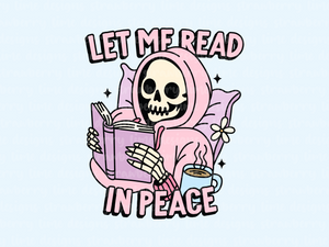 Let Me Read In Peace Die Cut Sticker