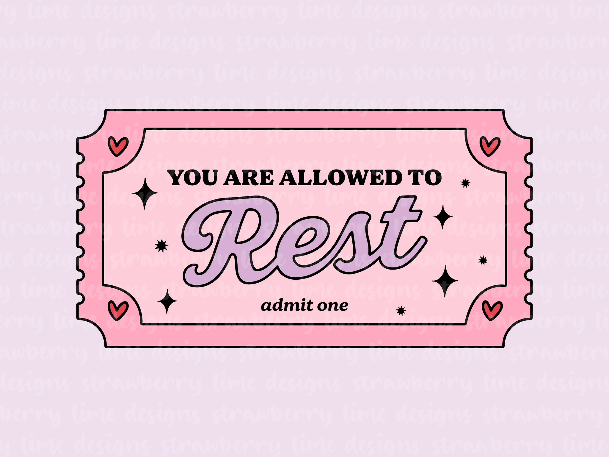 You Are Allowed To Rest Die Cut Sticker