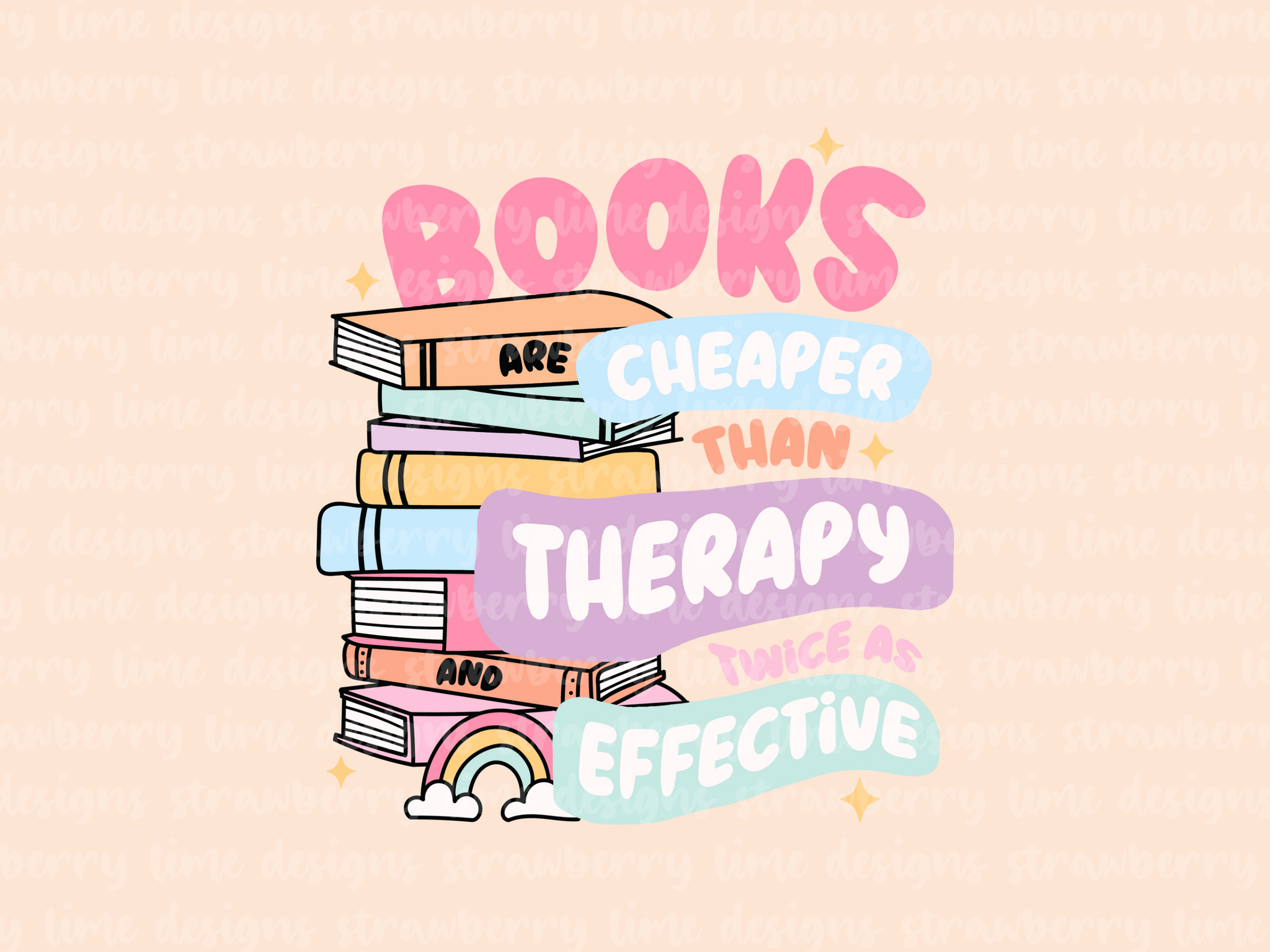 Books Are Cheaper Than Therapy Die Cut Sticker