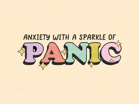 Anxiety With A Sparkle Of Panic Die Cut Sticker