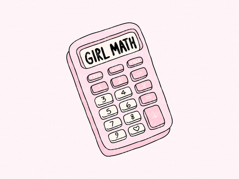Girl Math Die Cut Sticker