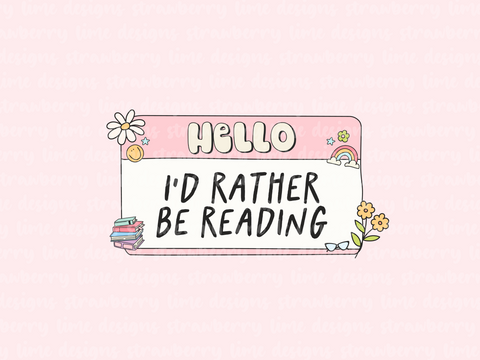 I'd Rather Be Reading Die Cut Sticker