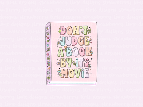 Don't Judge A Book Die Cut Sticker