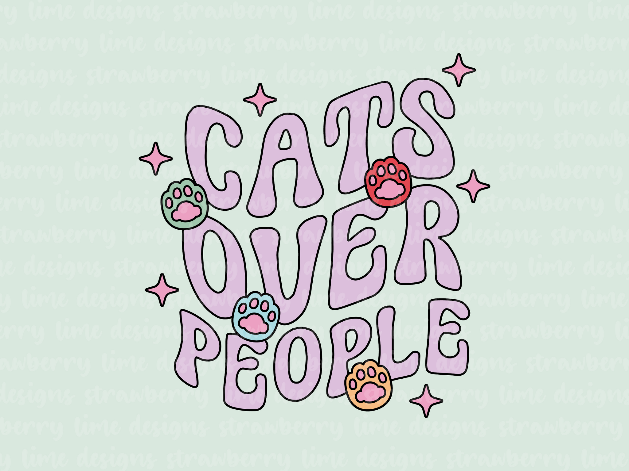Cats Over People Die Cut Sticker