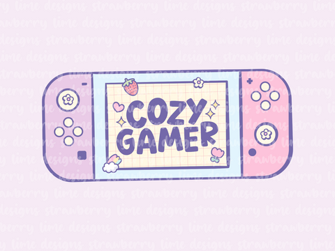 Cozy Gamer Die Cut Sticker