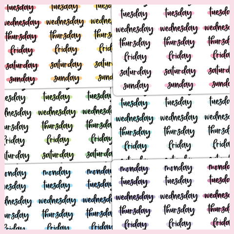 Days of the Week - Multicolour