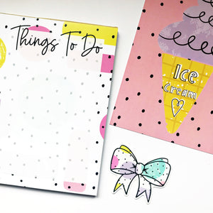 Things To Do Notepad - Strawberry Lime Designs